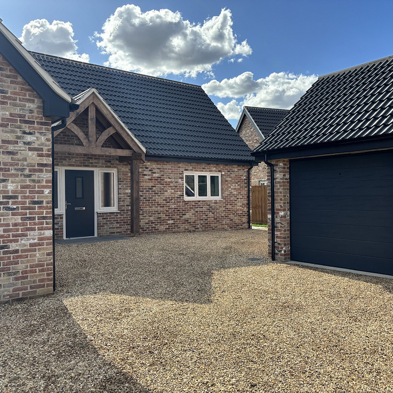 New Bungalow constructed in the Acton Blend brick.