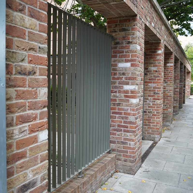 Boundary wall constructed in the Acton Blend Brick.