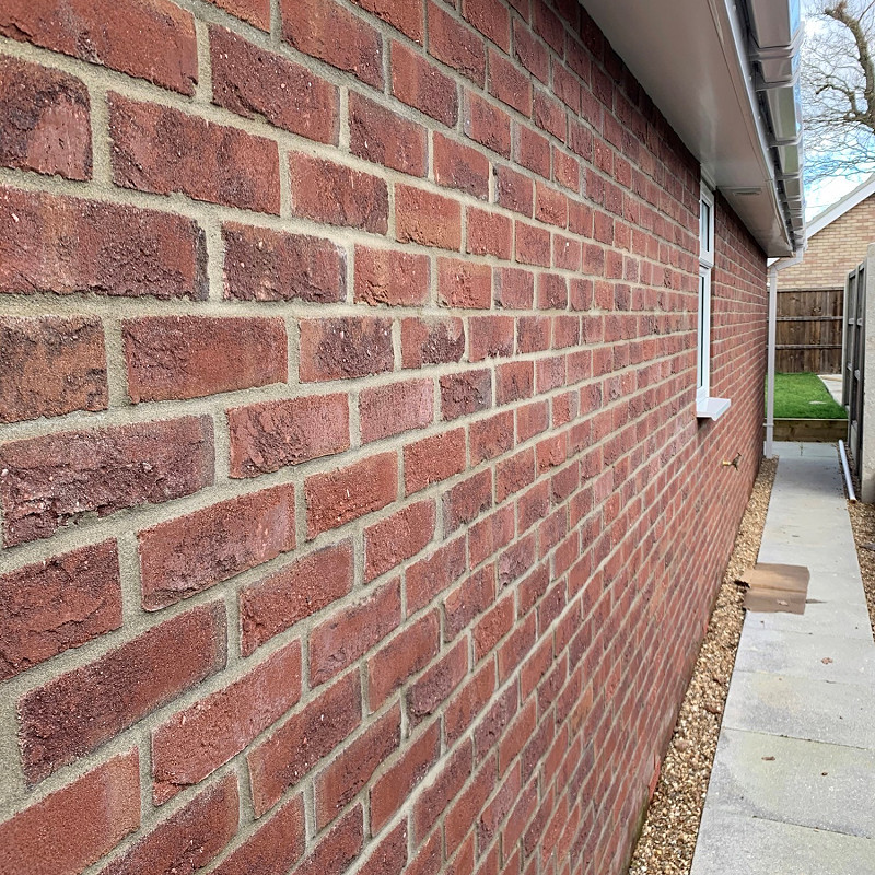 Close up of the Alton Red multi Facing Brick