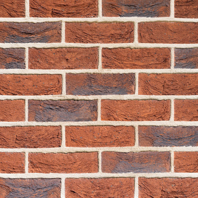 Alverton Multi brick panel image with a light mortar.