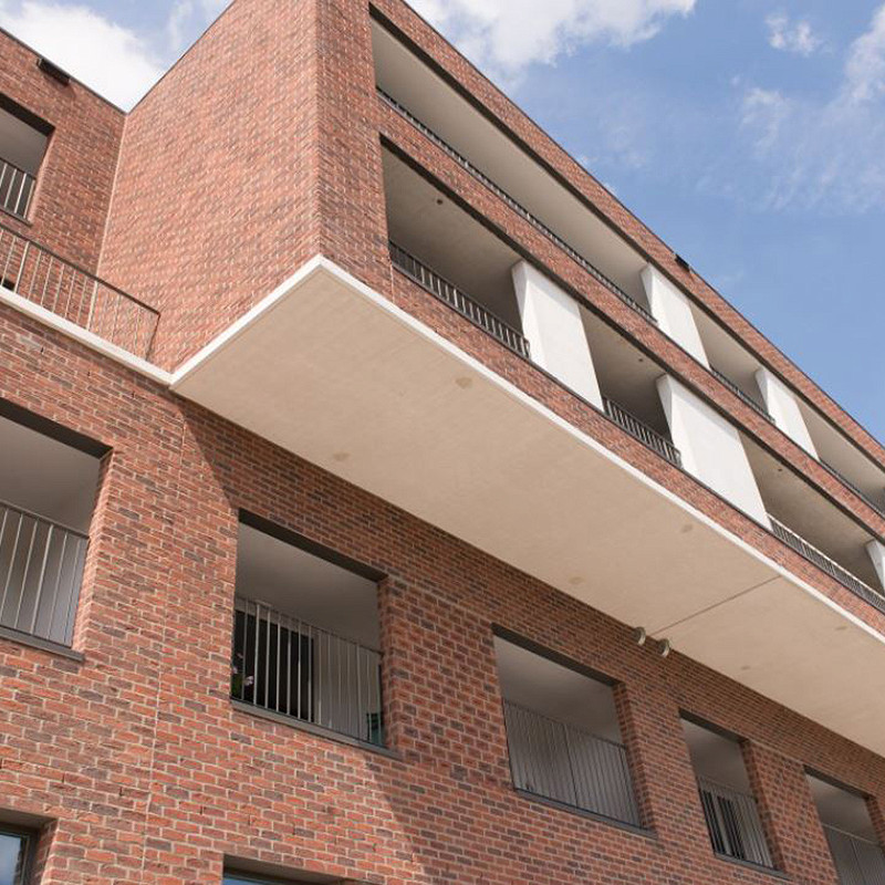 Commercial project constructed in the Autrique ecological brick.
