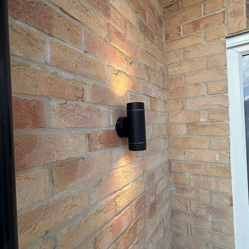 Close up of a new build house constructed with the Baltic Amber brick.