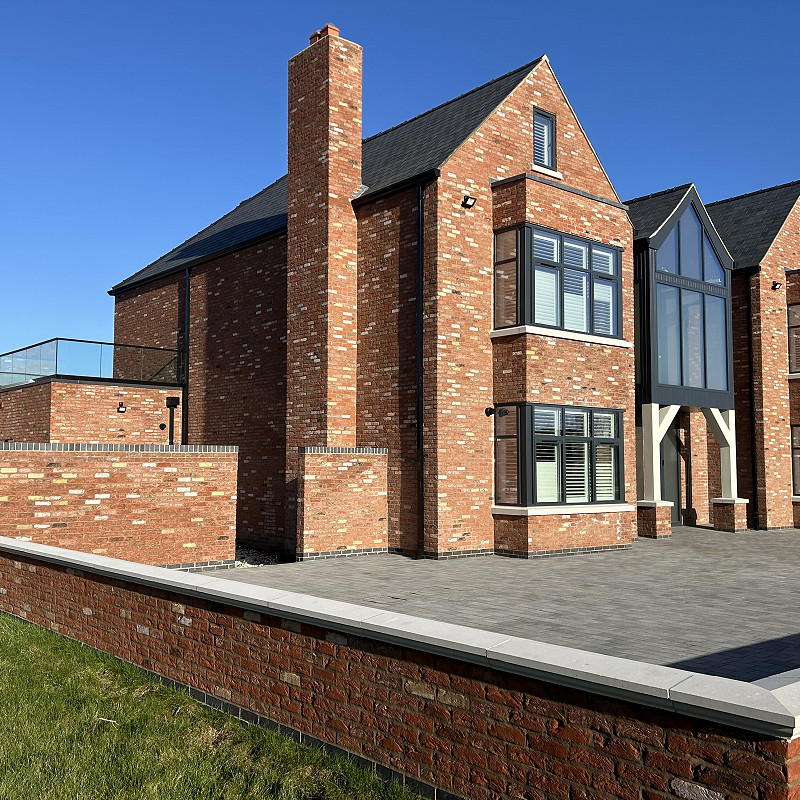 Reclaimed style Barnhouse Blend brick on a self build project