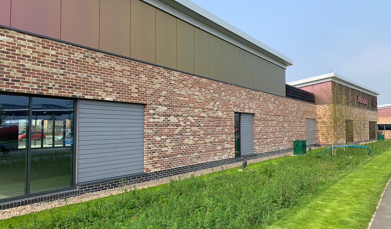 Birkdale Blend bricks used on a retail park in Colchester, Essex.