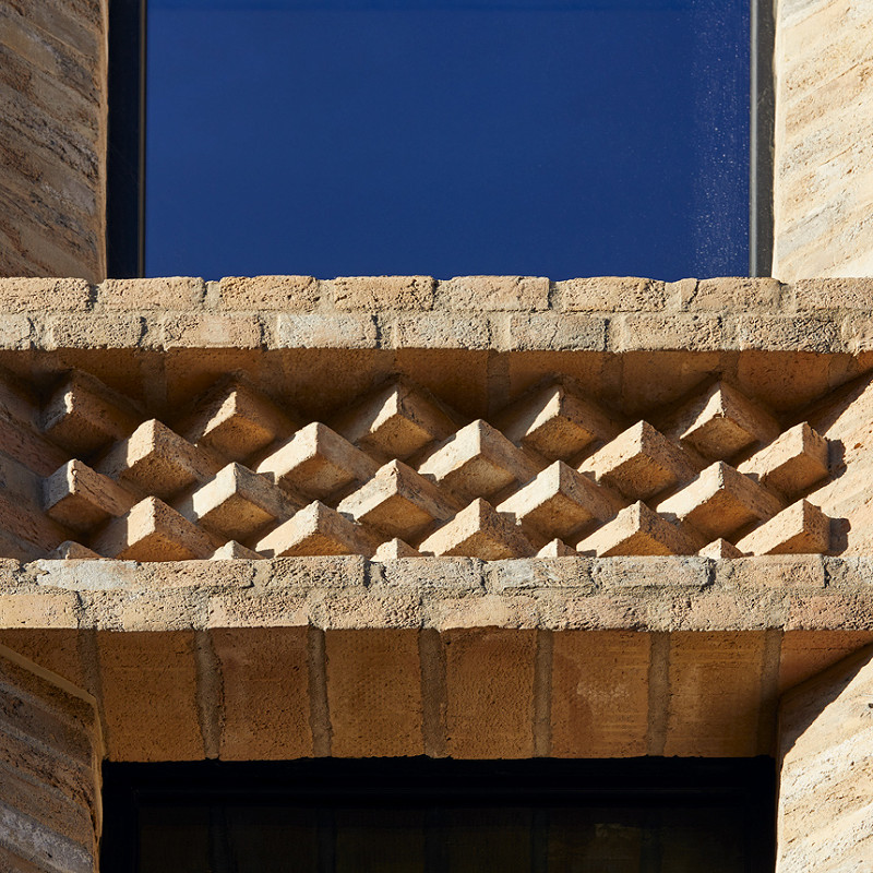 Special brickwork at the Borough Yards in London.