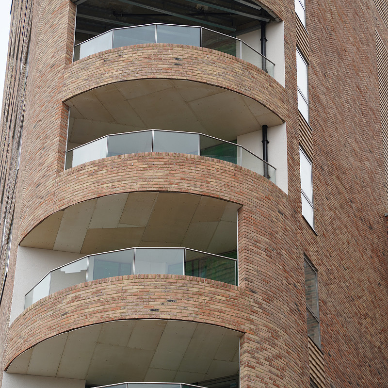 Brickwork on an apartment complex.