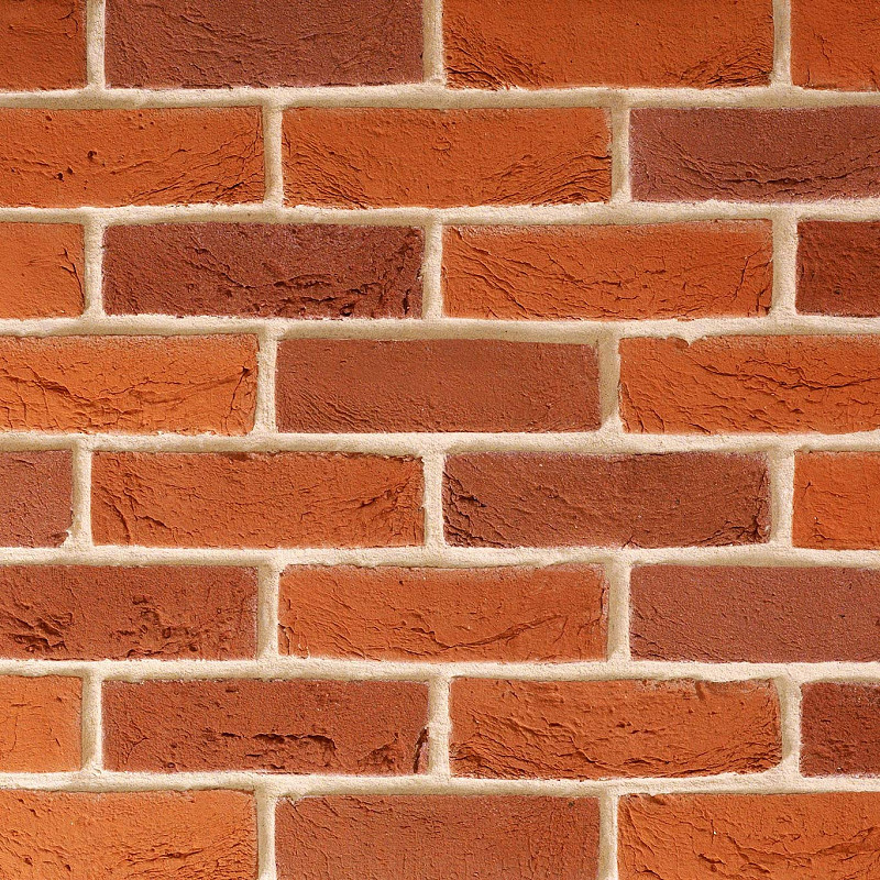 Fine Handmade Textured Red Blend Brickwork.