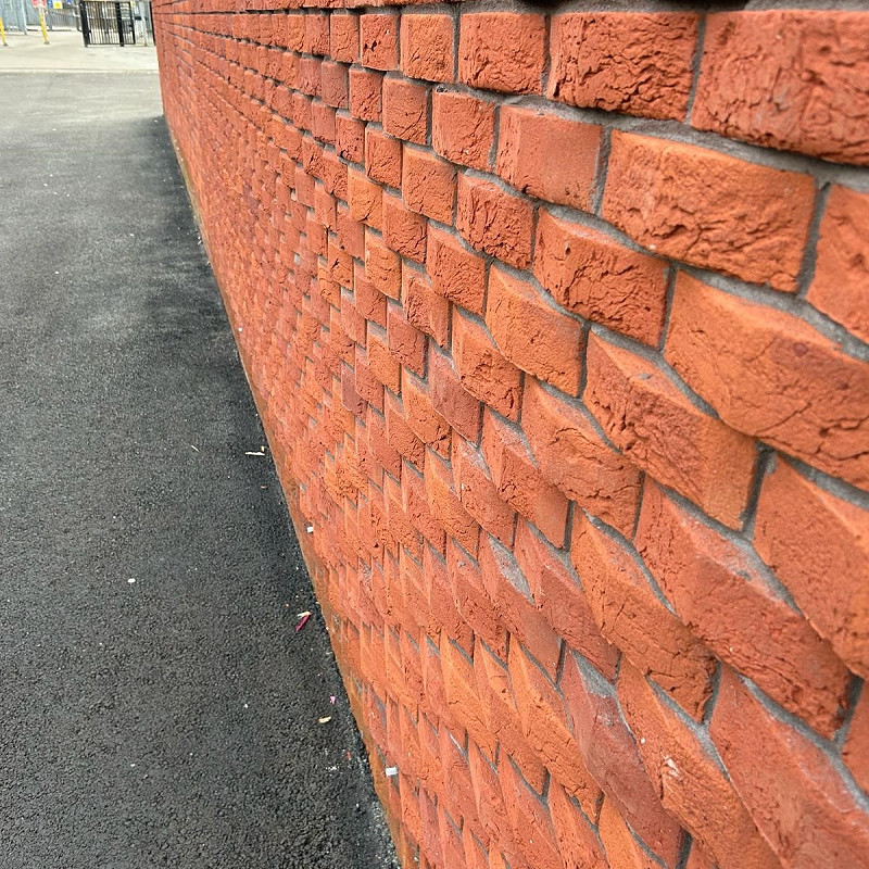 feature brickwork using the Fine Handmade Textured Red Blend.