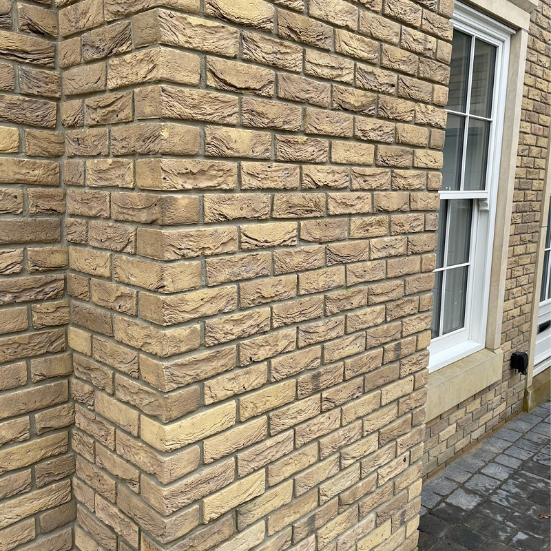 Garages constructed in the Gonville Cream brick.