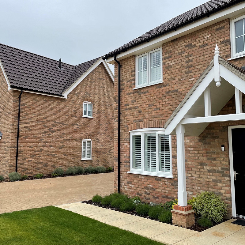 Collection of houses constructed in the Grantchester Blend Brick.
