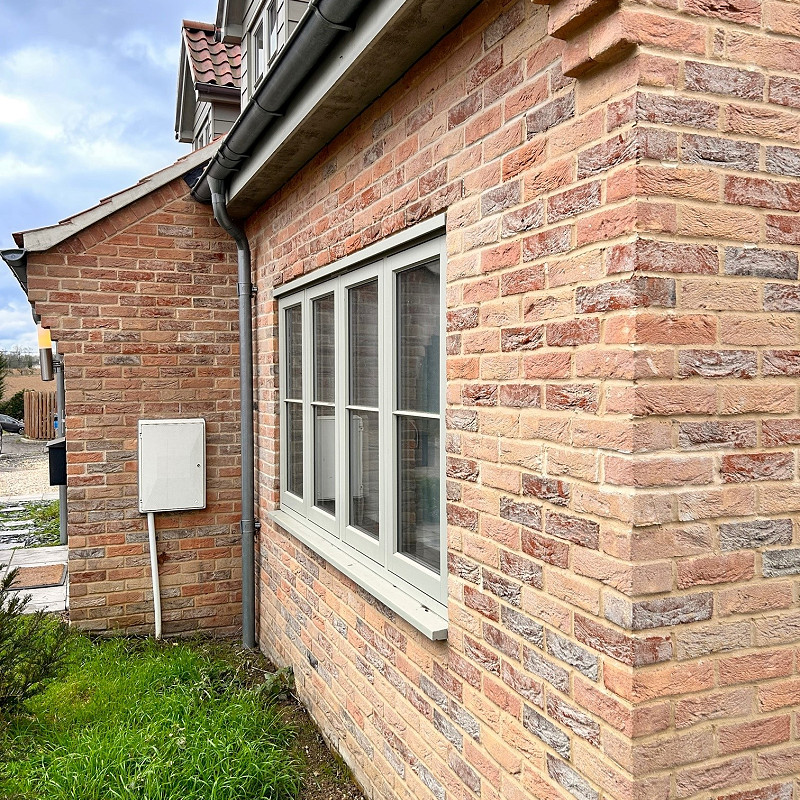Culford mixture handmade textured facing brick on a house.