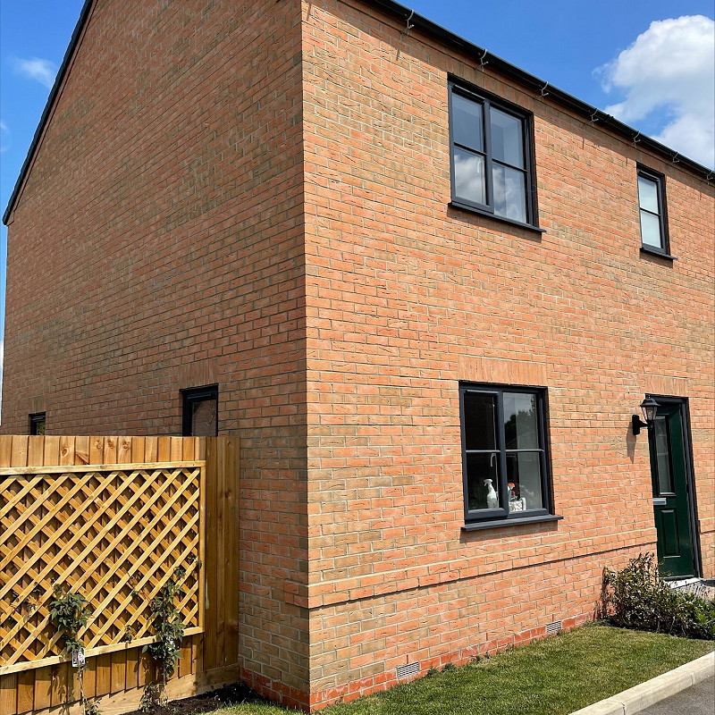 The TBS 65mm Hayfield Buff Multi facing brick.