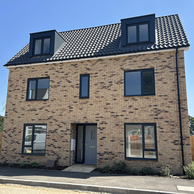 Residential development featuring the Khaki brick.