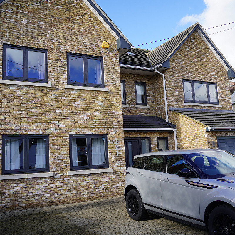 London Weathered Yellow brick on a new build house.