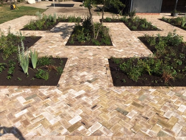 Herringbone Pattern Clay Paver