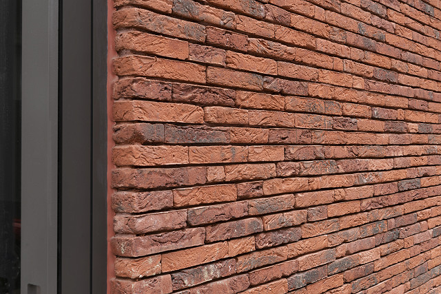 Red Linear brick in build