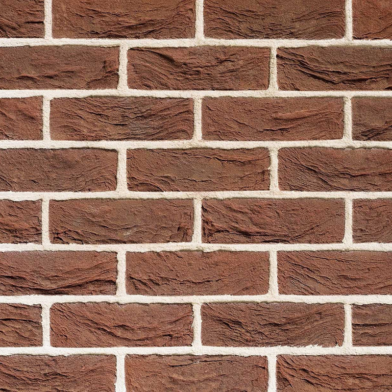 Close up of the Nero brown handmade textured brick.