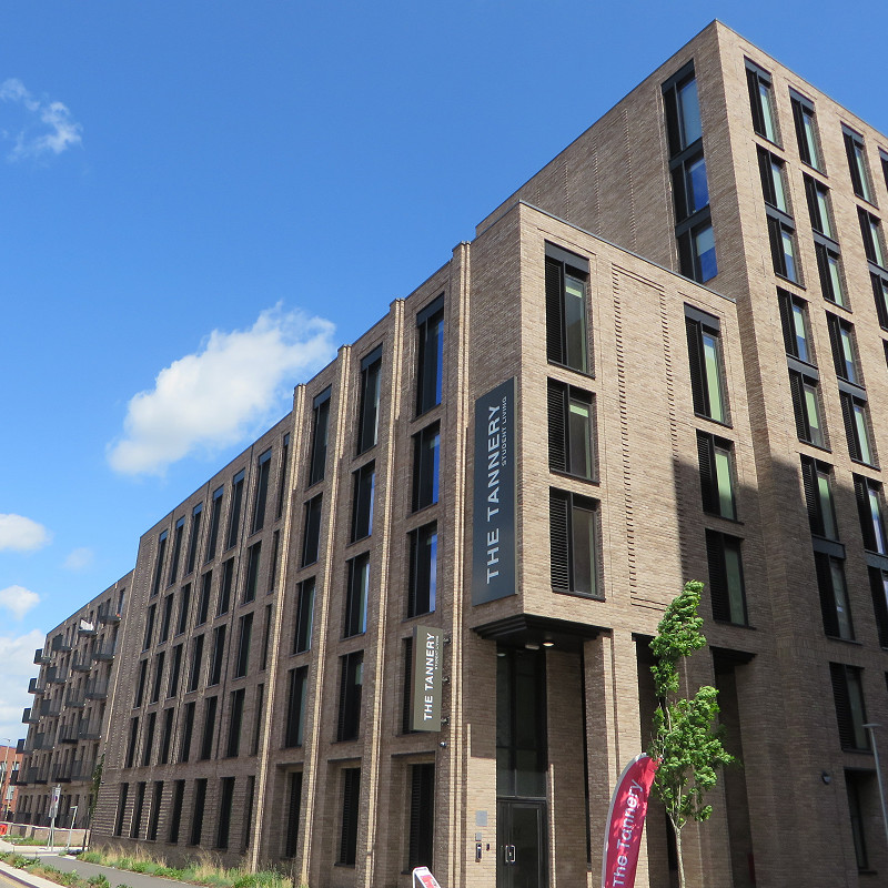 The Tannery constructed in the Normandy Grey brick.