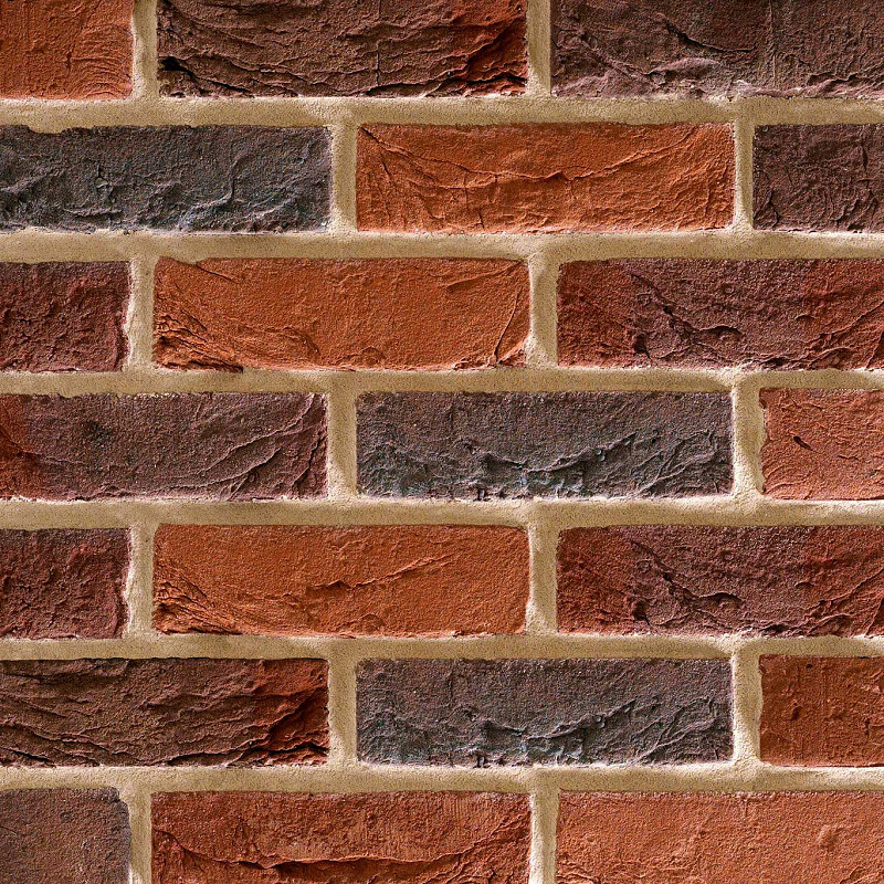 Close up of the Oakfield Blend, a red multi brick.