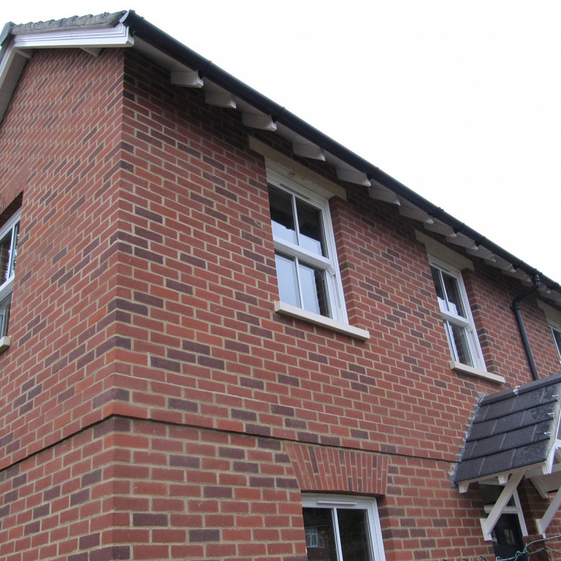 New house build in the Old Hanbury Blend Brick.
