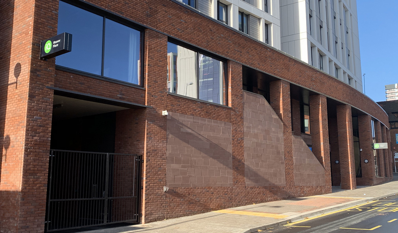 Old Pluckley Bricks used for student accommodation in Coventry,