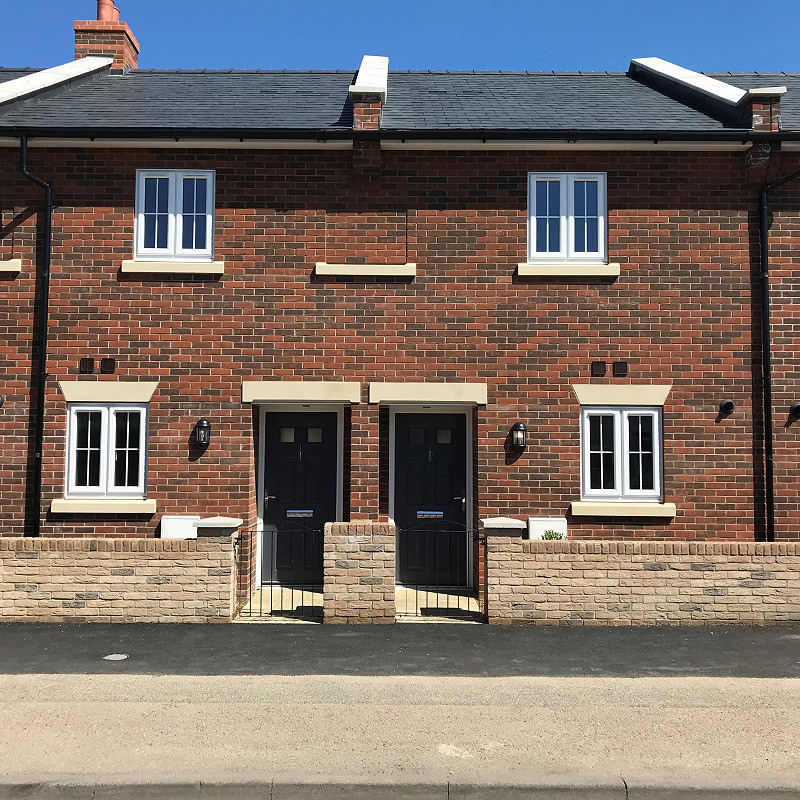 Houses completed in the Olde English Red Multi brick.
