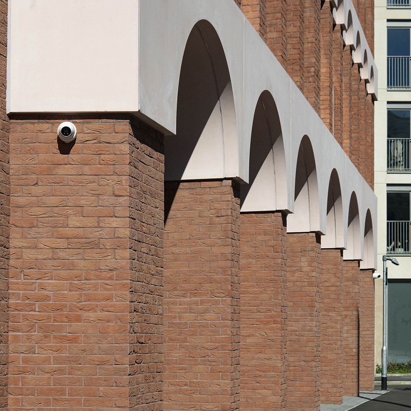 Close up of the rosado brick project in manchester.