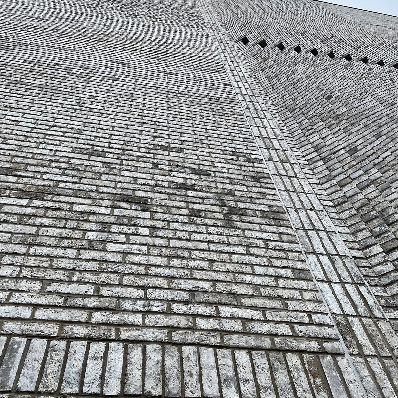 Brickwork on the Sir Ken Dodd Performance Garden.