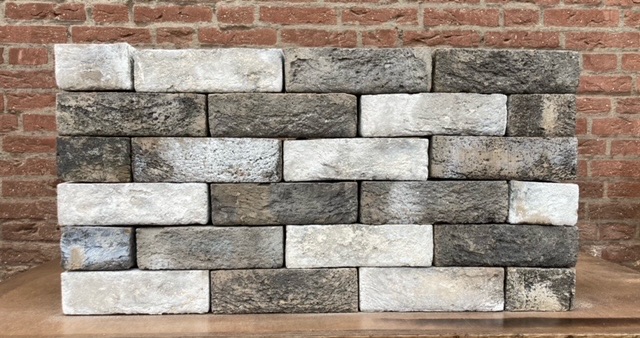 Dry brick wall of a bespoke blend