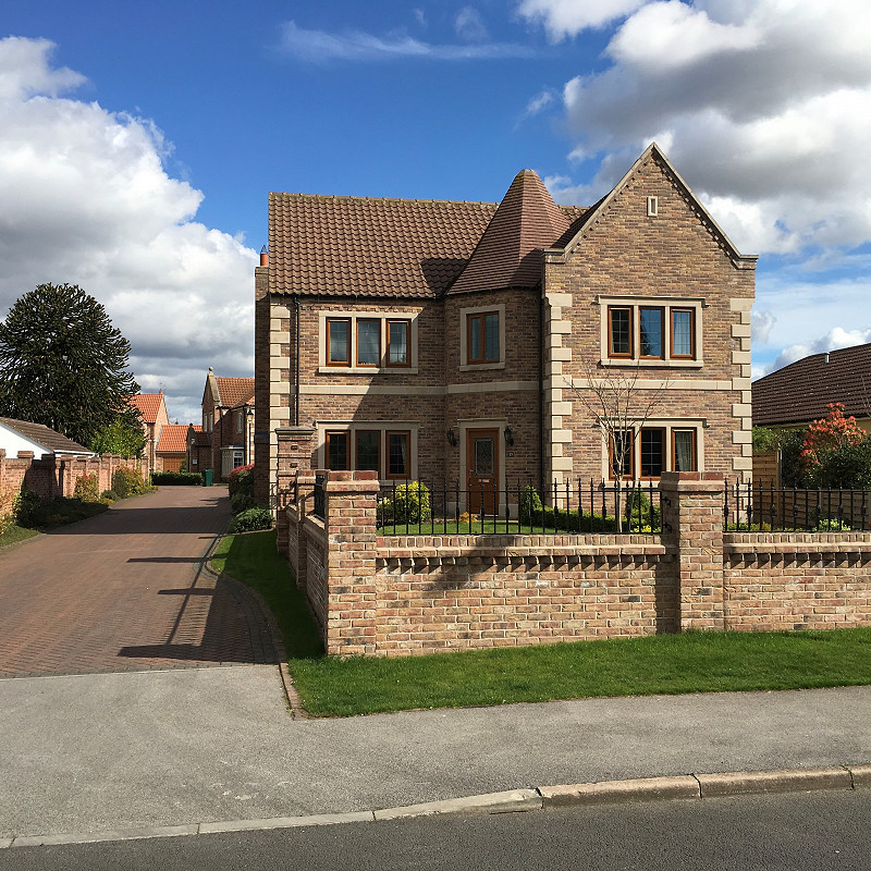 Residential property constructed in the TBS York Red Multi Brick.